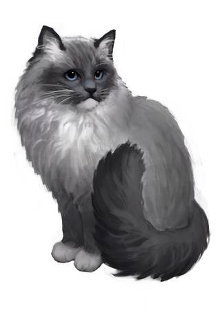 Blue mitted